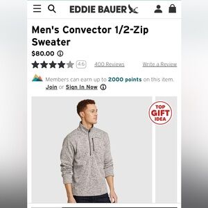 Eddie Bauer men’s pull over
